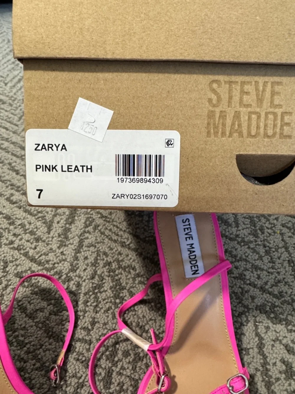 Steve Madden Neon Pink Strappy Square-Toe Heels - Picture 2 of 12